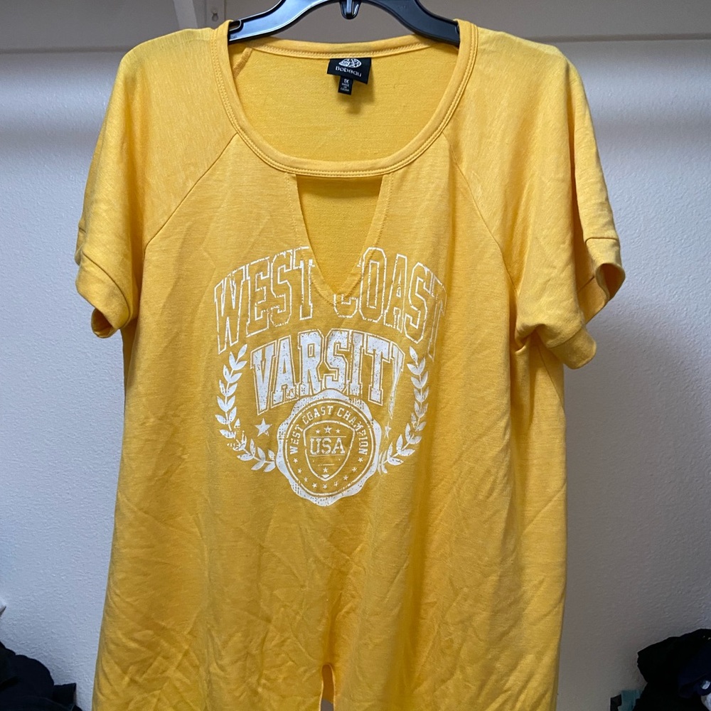 Bobeau Yellow Knot Top